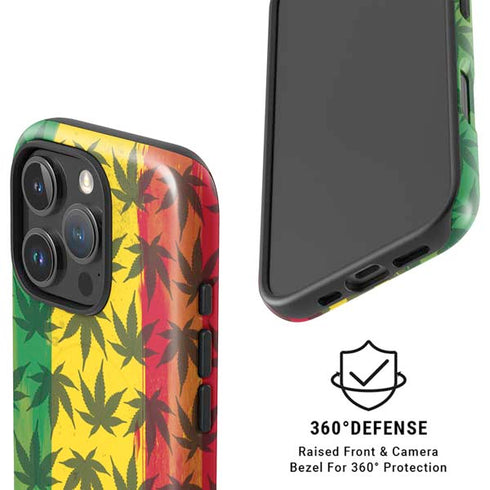 Marijuana Rasta Pattern iPhone 16 Pro Magsafe Impact Case